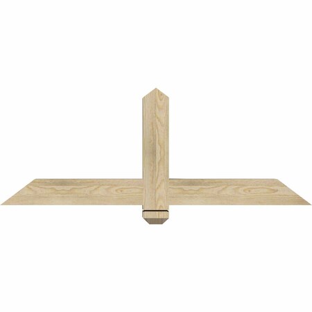 Ekena Millwork Eugene Rough Sawn Timber Gable Bracket, Douglas Fir, 48"W x 18"H x 4"D x 4"F, 9/12 Pitch GBW048X18X0404EUG00RDF